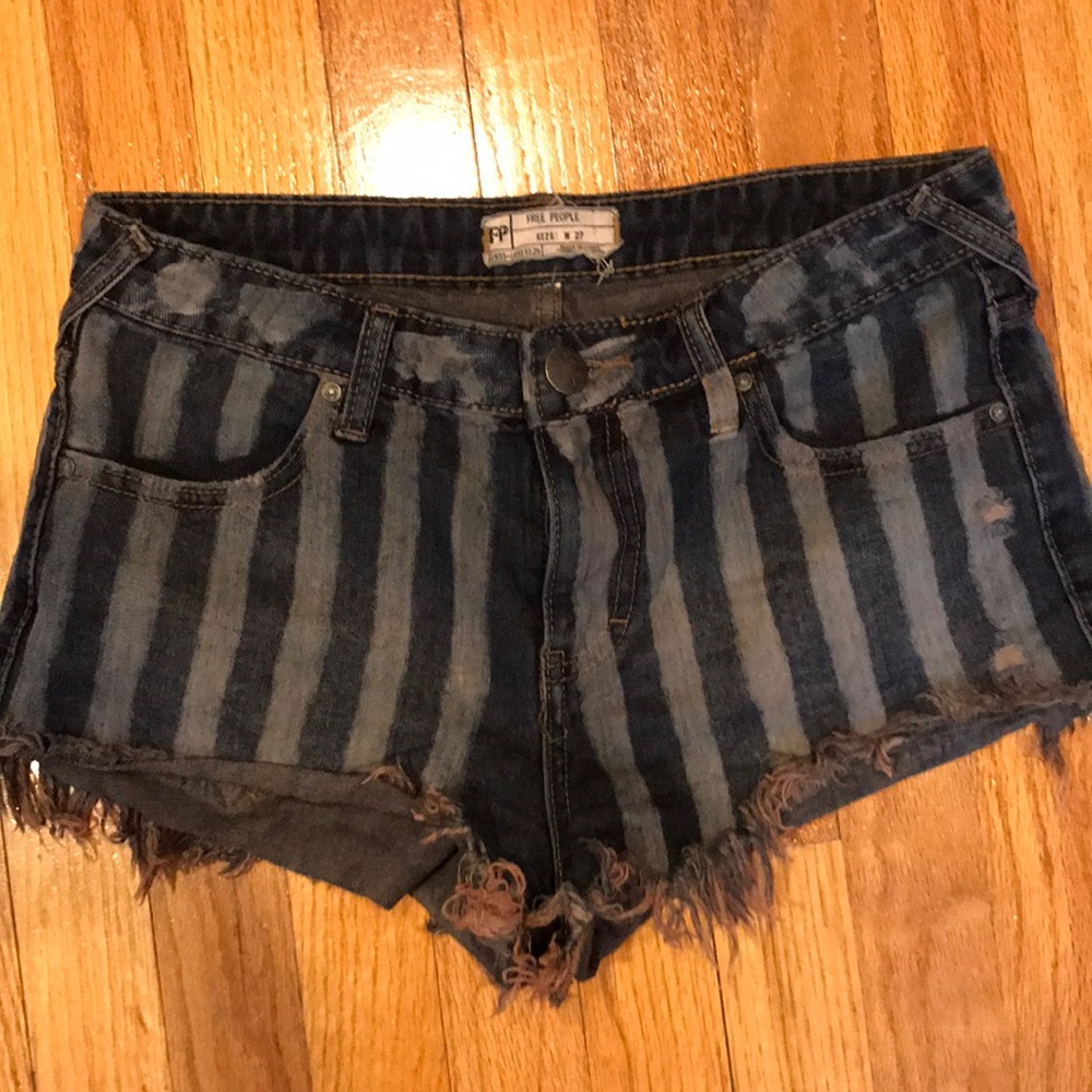 Free people stripped denim short